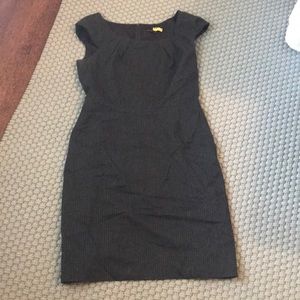 Black And Gray Stripe Dress with Belt